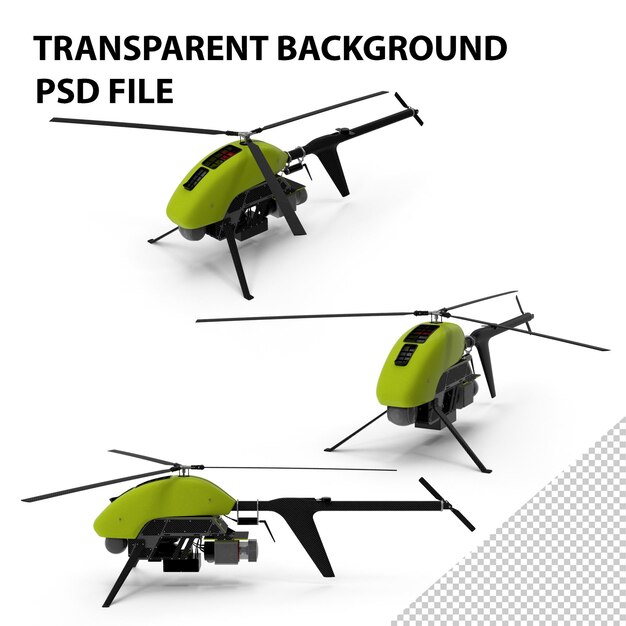 PSD helicóptero uav drone png