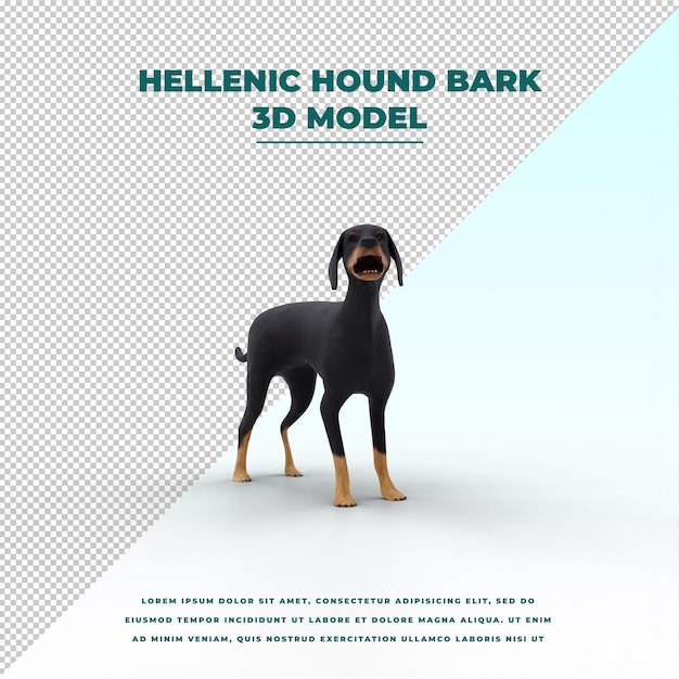 Hellenischer griechischer Jagdhund bellt Hund