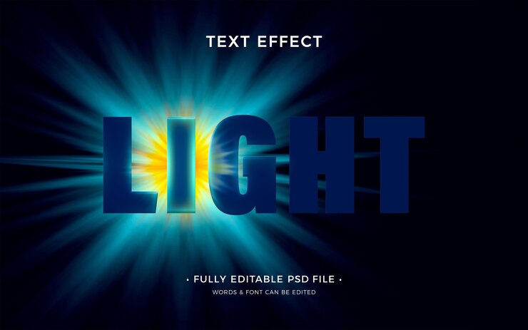 PSD heller texteffekt