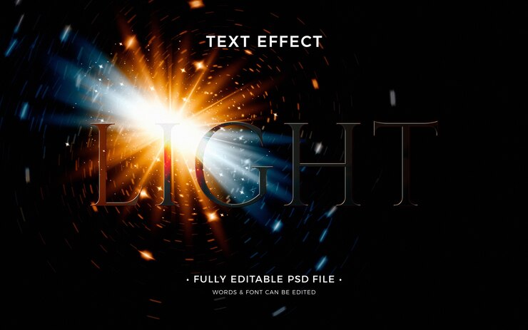 PSD heller texteffekt