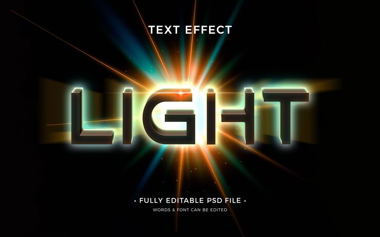 PSD heller texteffekt