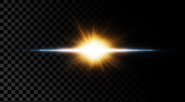 Helles glühendes Licht mit Linsenflare