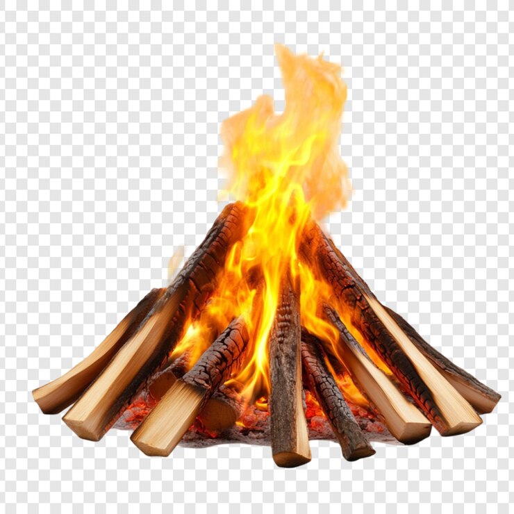 PSD helles lagerfeuer brennende holzstämme flammen feuer wärme wärme