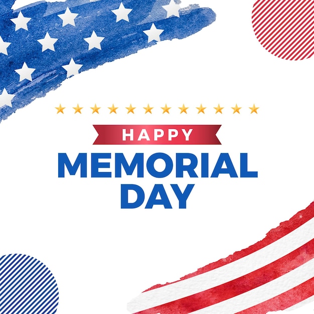 Helles Poster mit amerikanischer Flagge am Memorial Day
