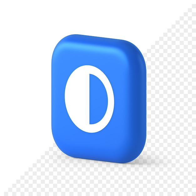 Helligkeitskontrast-Taste Anzeigesteuerungsverbindung Web-App 3D-realistisches isometrisches Symbol