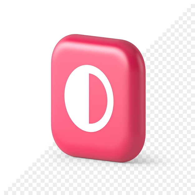 Helligkeitskontrast-Taste Anzeigesteuerungsverbindung Web-App 3D-realistisches isometrisches Symbol