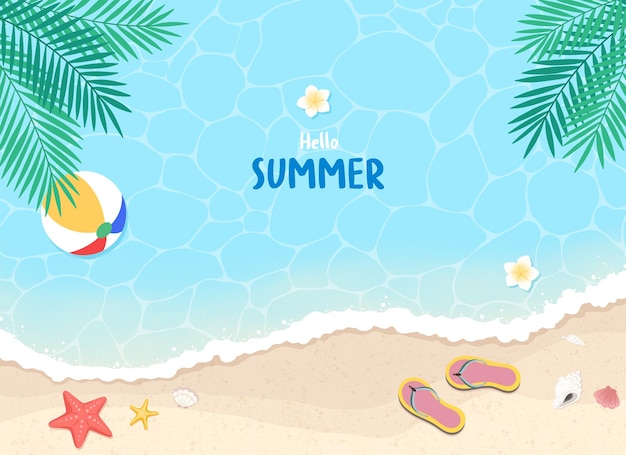 Hello Summer Beach Scene (Cenário da Praia de Verão)