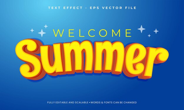 hello summer text effect with beach background