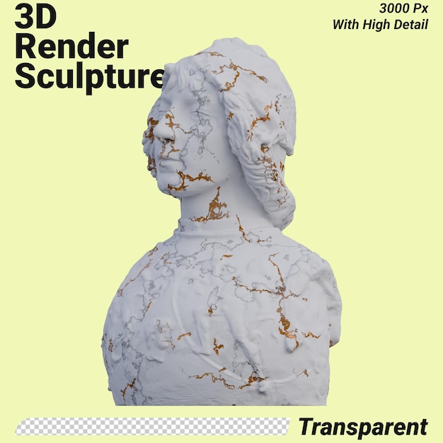Helm gekleidete Mann Statue 3D rendert isoliert perfekt für Ihr Design