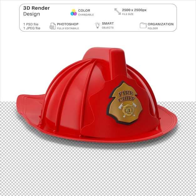 Helm Pemadam Kebakaran PSD 3D