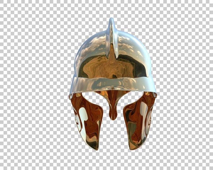 PSD helmet de gladiateur isolé sur le fond illustration de rendu 3d