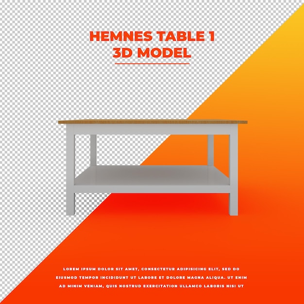 Hemnes Tisch isoliertes Modell