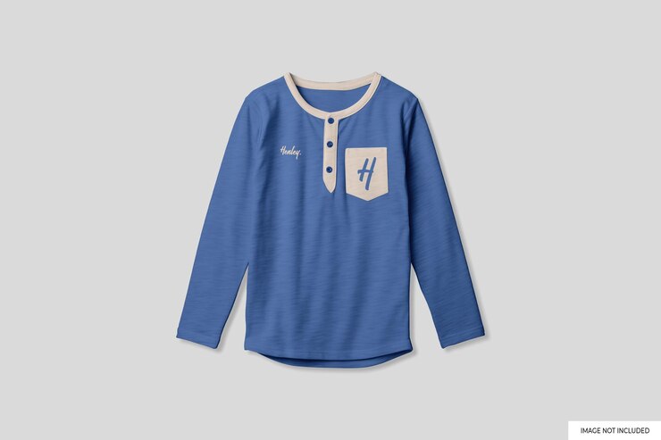 PSD henley-t-shirt-mockup