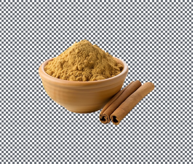 Herbal asafoetida hing aislado sobre un fondo transparente