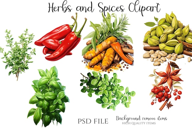 Herbes et épices Clipart