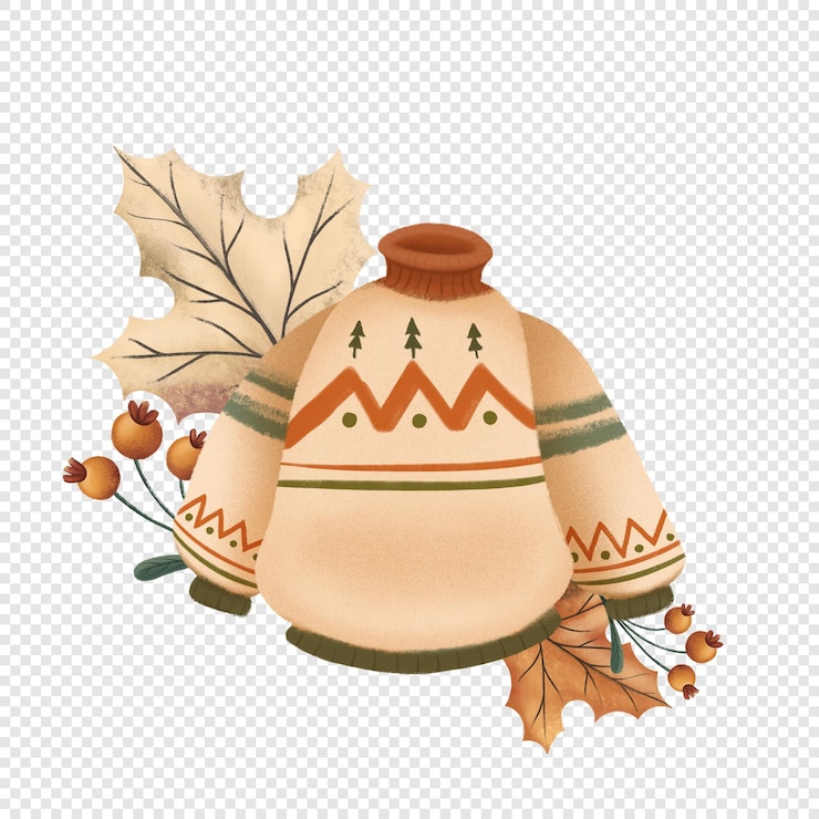 PSD herbst herbst pullover pullover png clipart rustikalen warmen herbstlichen stil