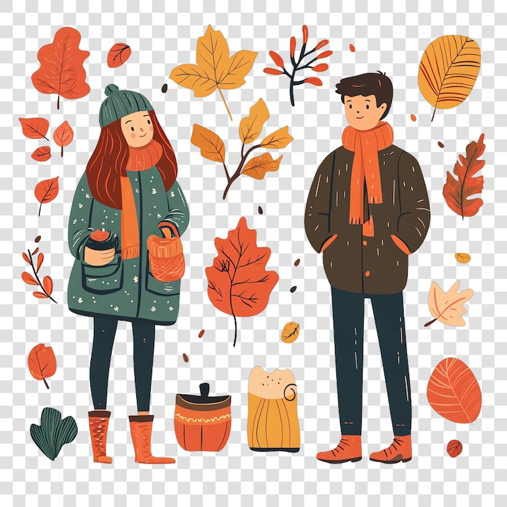 PSD herbst set illustration