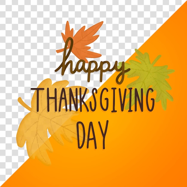 Herbst-Typographie png durchsichtiger Hintergrund