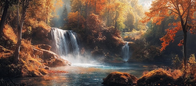 Herbstwasserfall