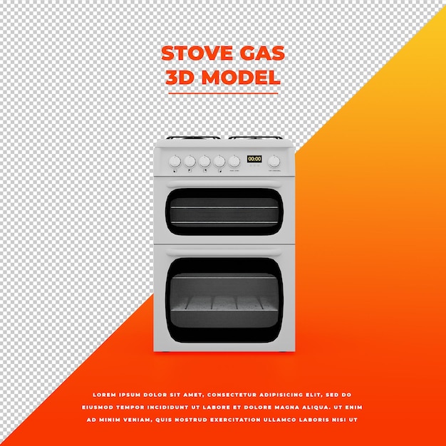 Herd Gas 3D isoliertes Modell