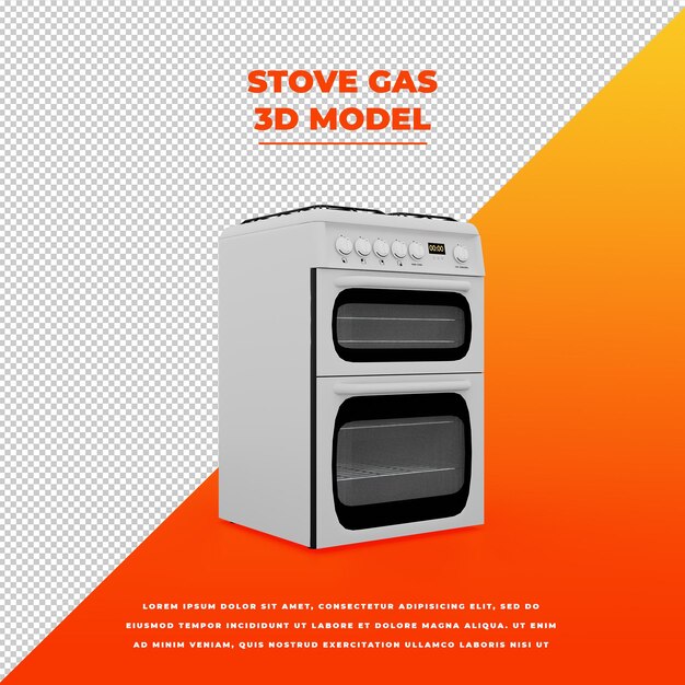 Herd Gas 3D isoliertes Modell