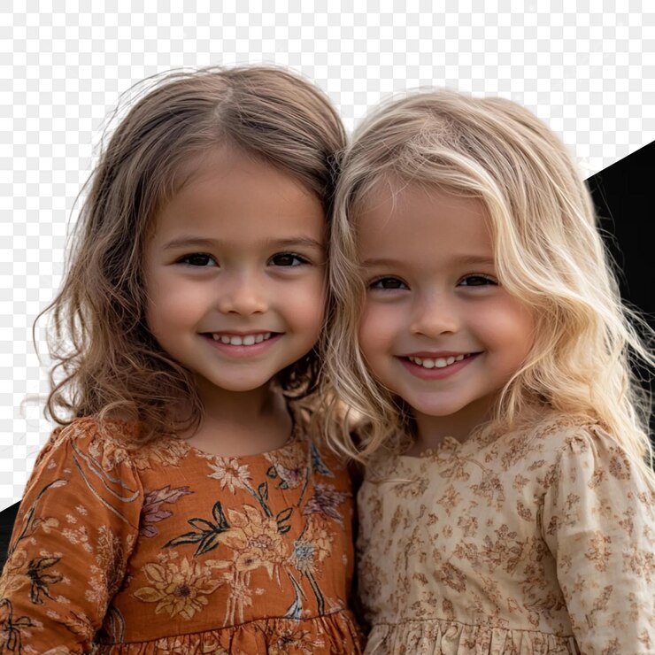 PSD las hermanas adorables sonriendo