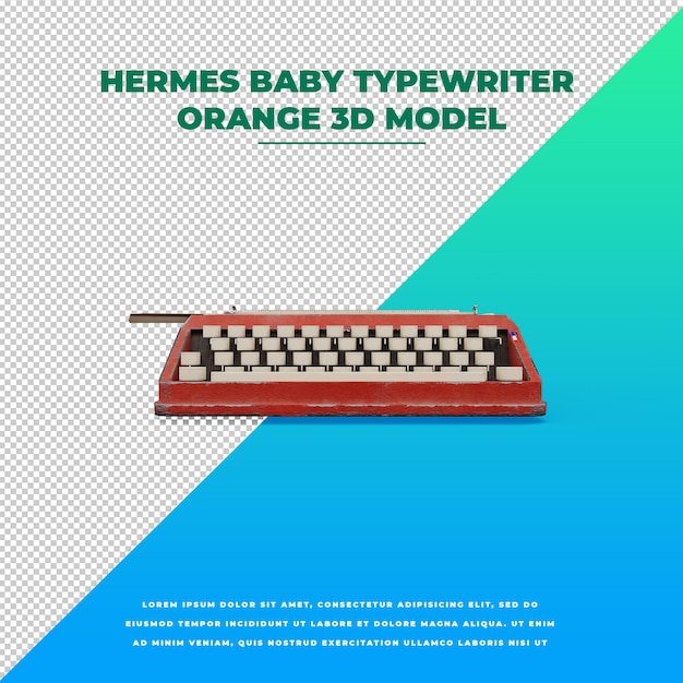 Hermes baby schreibmaschine orange