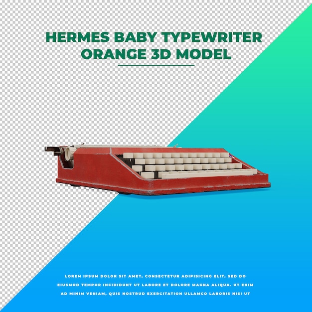 Hermes baby schreibmaschine orange