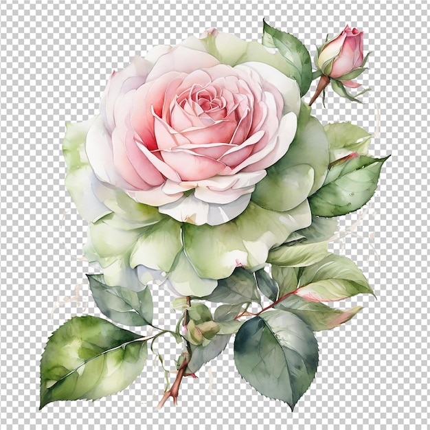 Una hermosa acuarela flor de rosa diseño de taza de camiseta diseño de ramo de flores florales