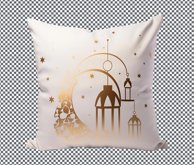 PSD una hermosa almohada con tema de ramadán aislada sobre un fondo transparente