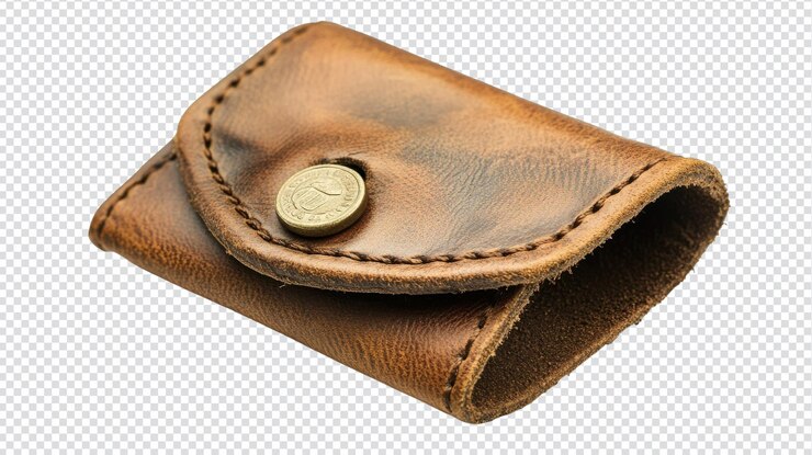 PSD hermosa bolsa de monedas de cuero hecha a mano con cierre instantáneo perfecta para organizar sus monedas y pequeños artículos esenciales con estilo