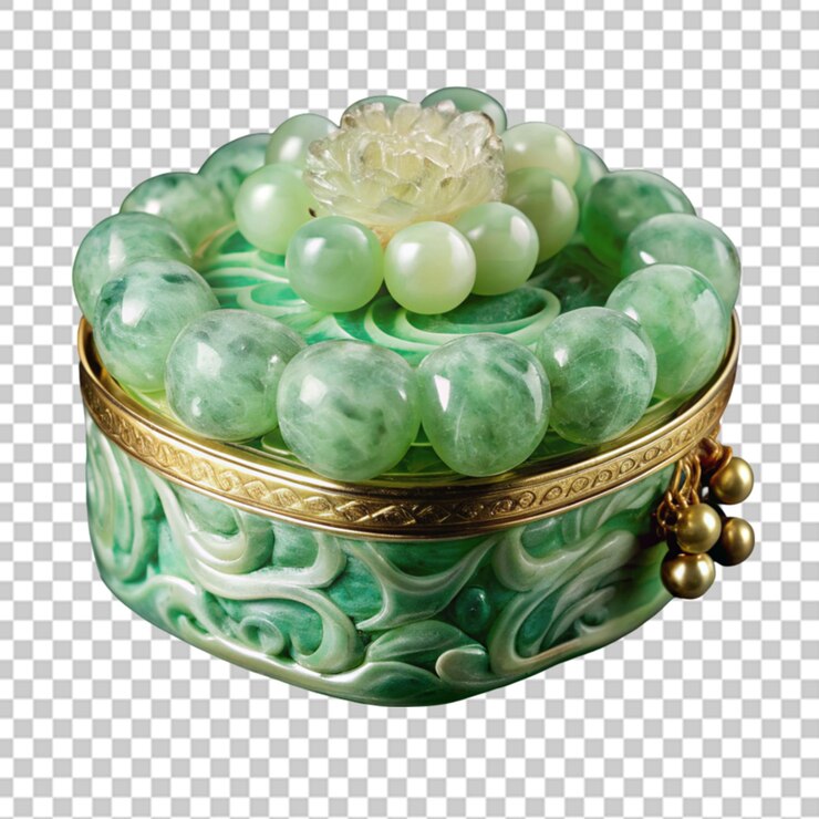 PSD hermosa caja de joyas de jadeita
