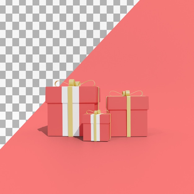 Hermosa caja de regalo de Navidad modelo 3d