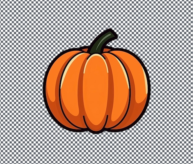 Una hermosa calabaza plana aislada sobre un fondo transparente