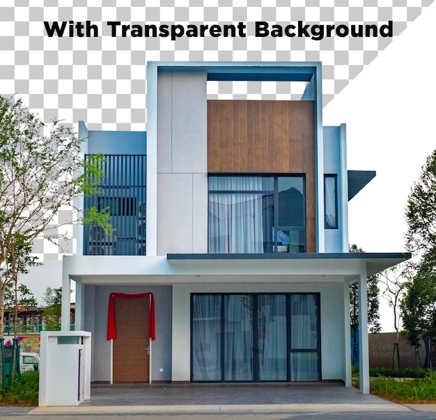 Hermosa casa PNG PSD aislada en un fondo transparente