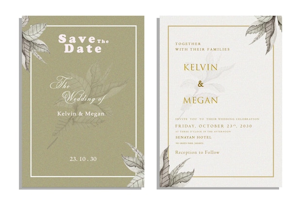 hermosa corona floral plantilla de tarjeta de invitación de boda PSD
