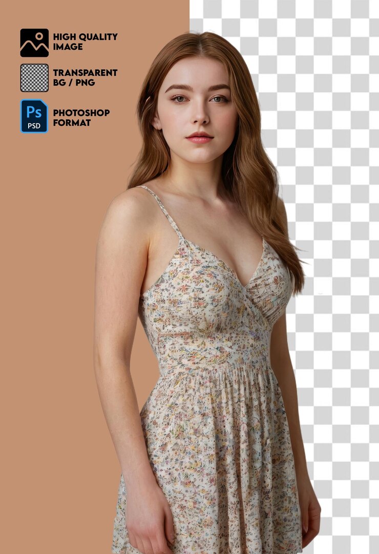 hermosa dama en vestido