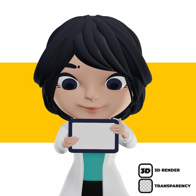 Hermosa doctora modelo 3d