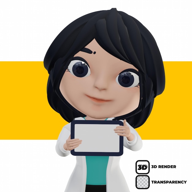 PSD hermosa doctora modelo 3d