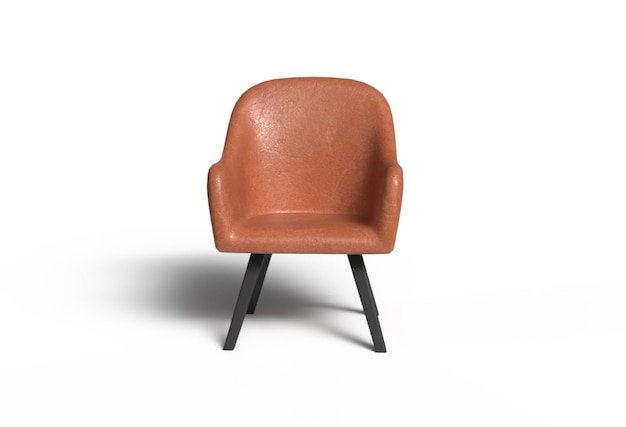Hermosa foto de una elegante silla gris aislado sobre un fondo blanco.