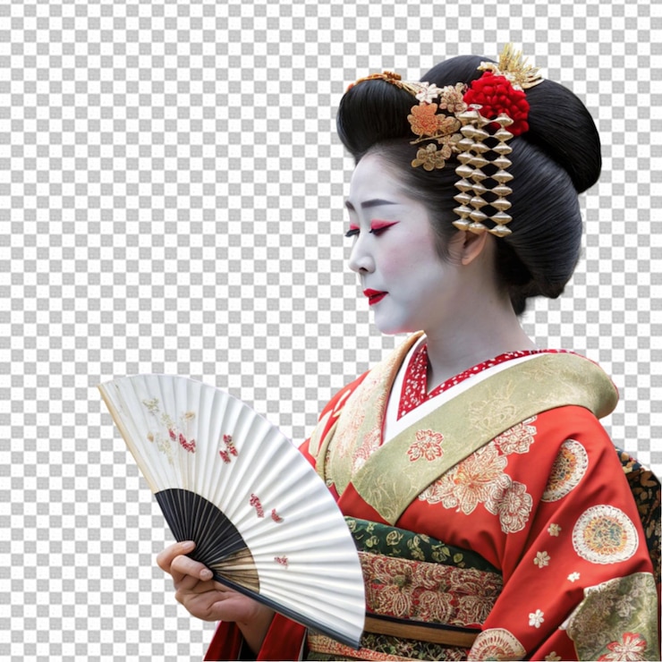 PSD la hermosa geisha japonesa