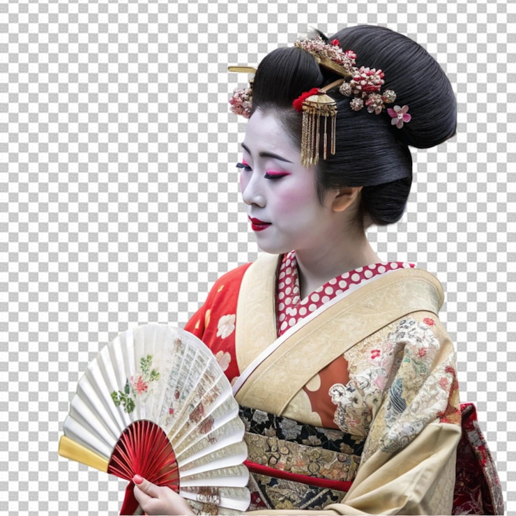 PSD la hermosa geisha japonesa
