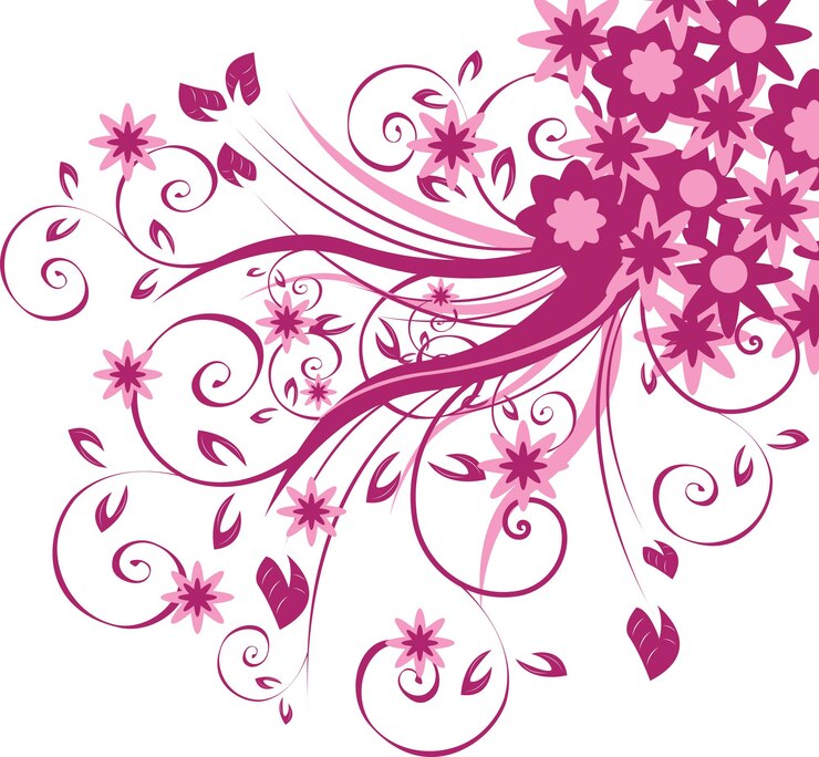 Hermosa ilustración de flores para el fondo