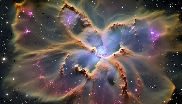 La hermosa ilustración de la nebulosa del cangrejo