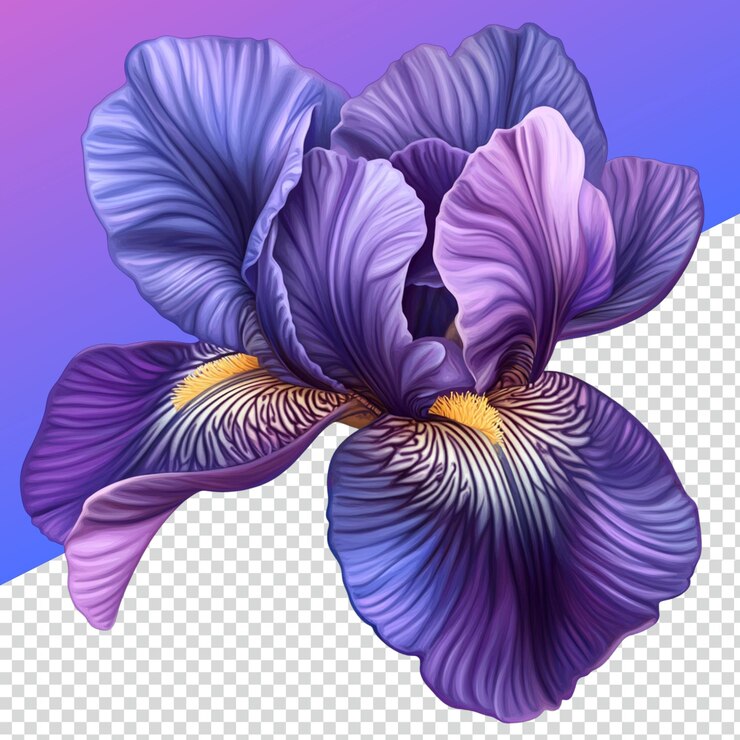 PSD la hermosa imagen de la flor de iris para los entusiastas de la jardinería