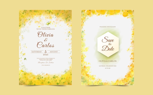 Hermosa invitación de boda de compromiso