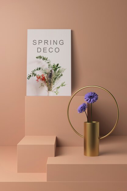 Hermosa maqueta de concepto de deco de primavera