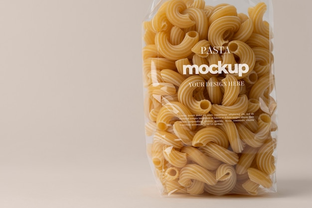 Hermosa maqueta de empaque de pasta