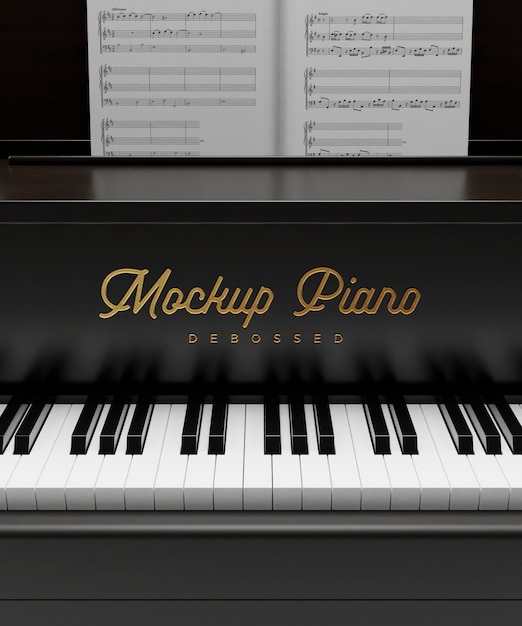 PSD hermosa maqueta de piano