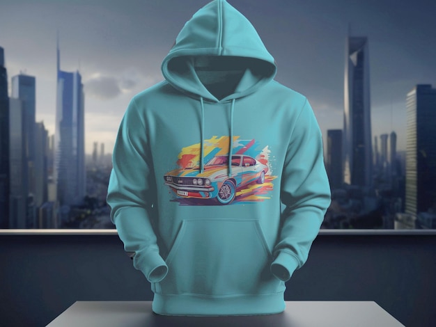 Hermosa maqueta de sudadera con capucha